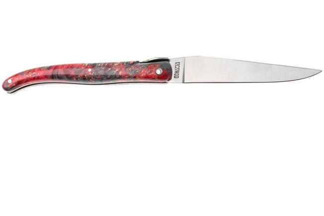Afbeelding voor Laguiole en Aubrac Cosmos, Secret Garden Hibiscus L0512UIHHBLSU, Sandvik 12C27, Fire Elder Burl zakmes, 12 cm