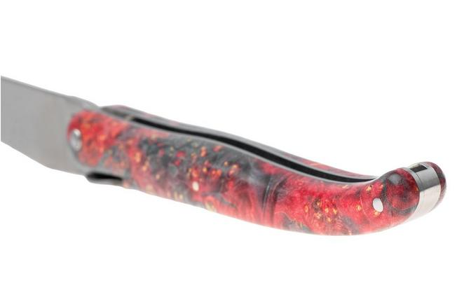 Afbeelding voor Laguiole en Aubrac Cosmos, Secret Garden Hibiscus L0512UIHHBLSU, Sandvik 12C27, Fire Elder Burl zakmes, 12 cm