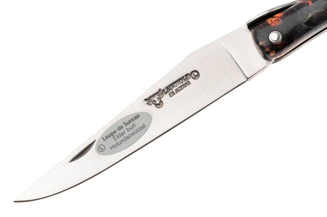 Afbeelding voor Laguiole en Aubrac Cosmos, Secret Garden Primrose L0512UIHPRLSU, Sandvik 12C27, Fire Elder Burl zakmes, 12 cm