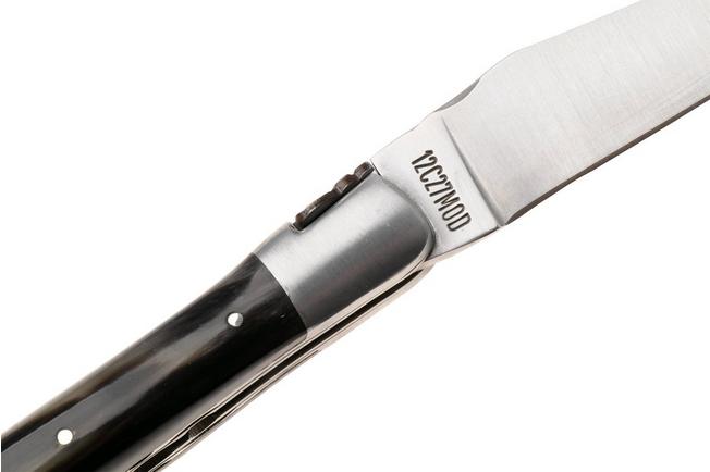 Afbeelding voor Laguiole en Aubrac Fly N12, L0712IIJ12PCF, Sandvik 12C27, Solid Horn zakmes, 12 cm