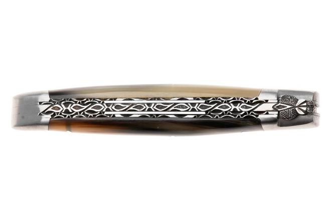 Afbeelding voor Laguiole en Aubrac Fly N12, L0712IIJ12PCF, Sandvik 12C27, Solid Horn zakmes, 12 cm