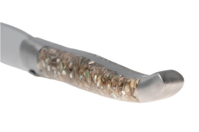 Afbeelding voor Laguiole en Aubrac Oyster Abalone, Brushed Stainless Steel, oestermes, abalone- en oesterschelp