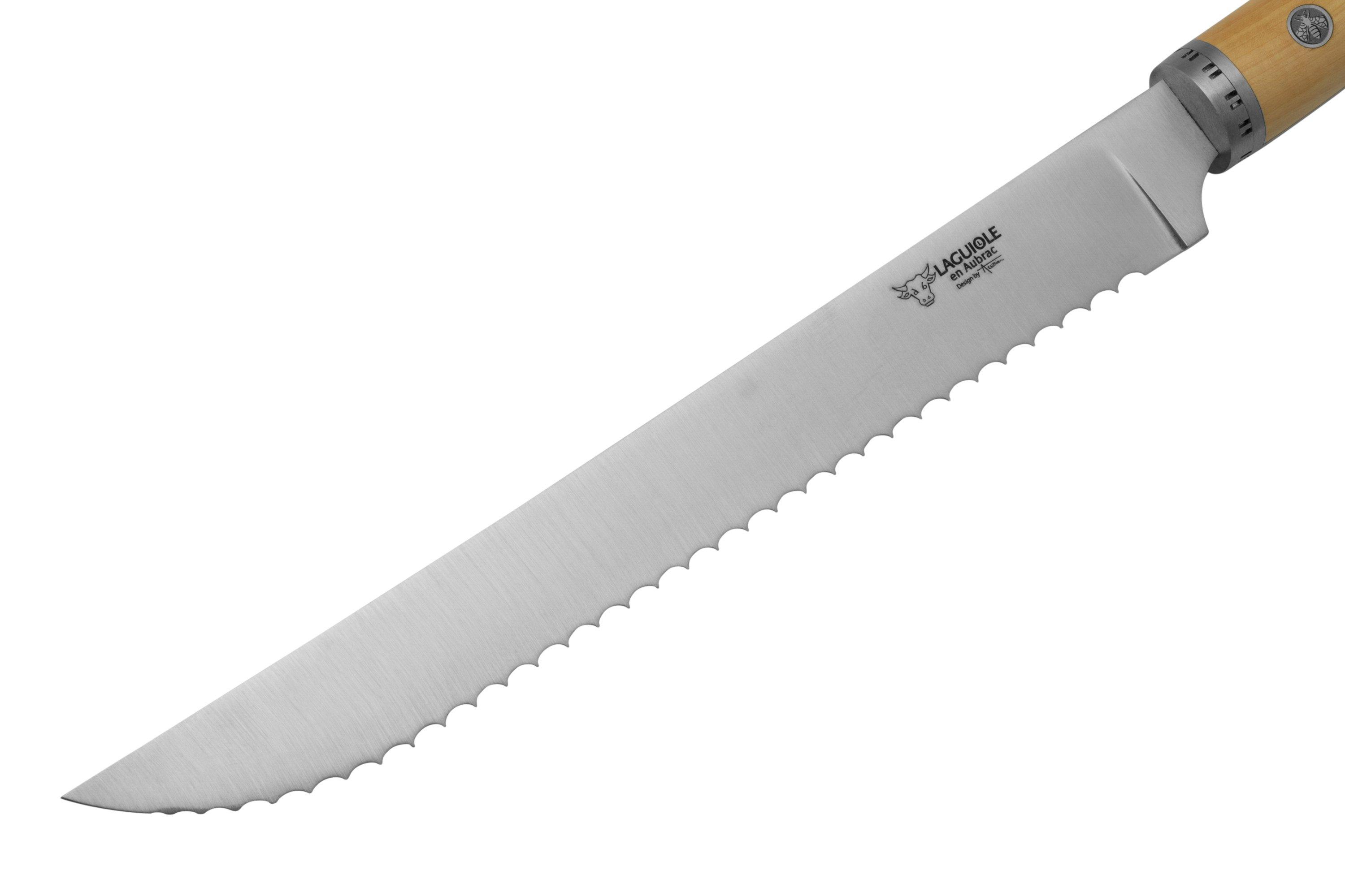 Couteau à Pain Laguiole en Aubrac - Manche bois de Ziricote