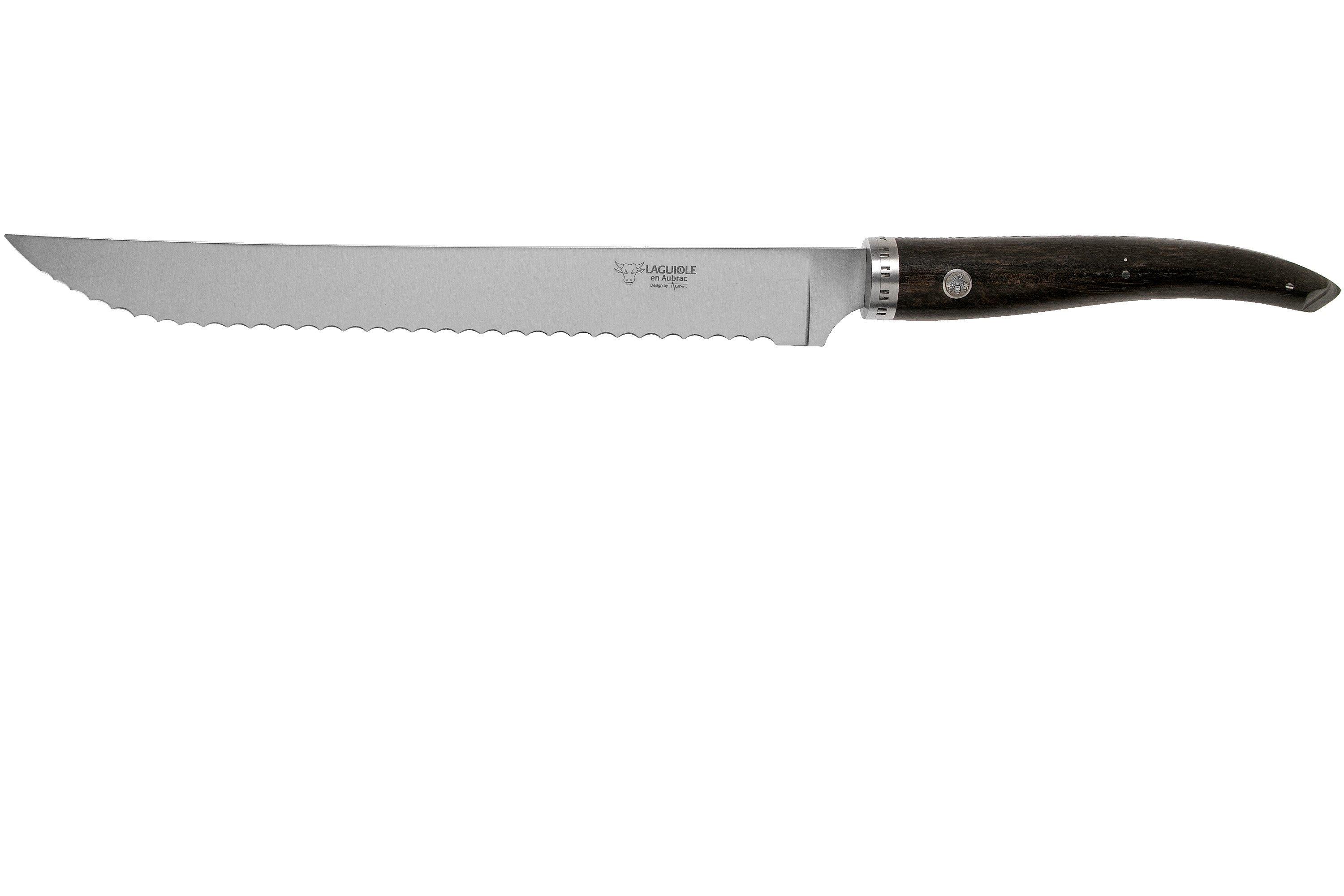 Laguiole en Aubrac Gourmet PGO25EBI bread knife ebony 25 cm
