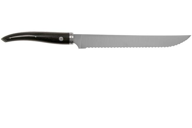 Laguiole Bread Knife Ebony wood with serrated blade