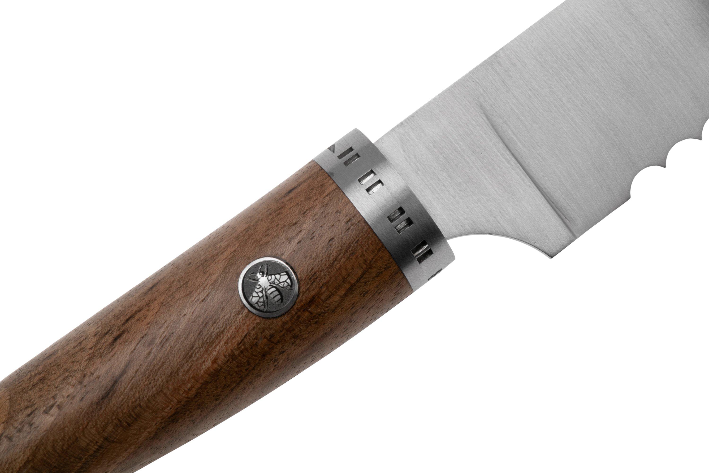 Coltello Da Pane Laguiole 33 Cm | Lama In Acciaio INOX, Manico In Silicone Verde | Affilato E Igienico