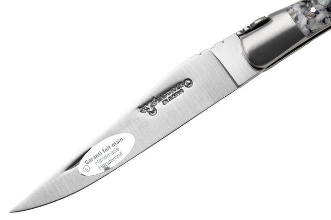 Afbeelding voor Laguiole en Aubrac Oyster and Mussel Shell, Brushed Stainless Steel, zakmes, 12 cm