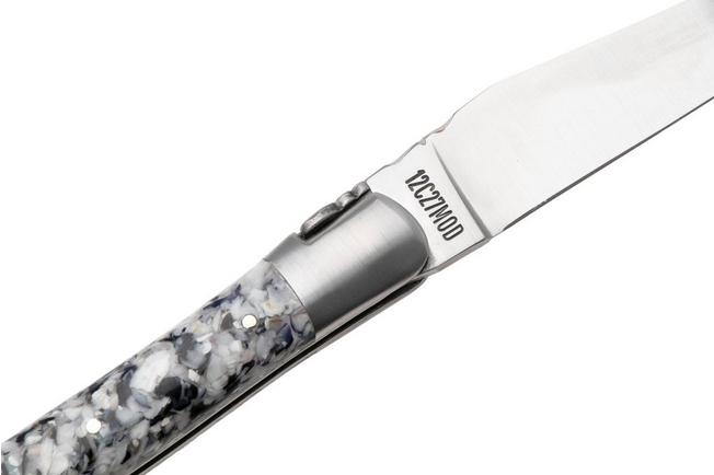 Afbeelding voor Laguiole en Aubrac Oyster and Mussel Shell, Brushed Stainless Steel, zakmes, 12 cm