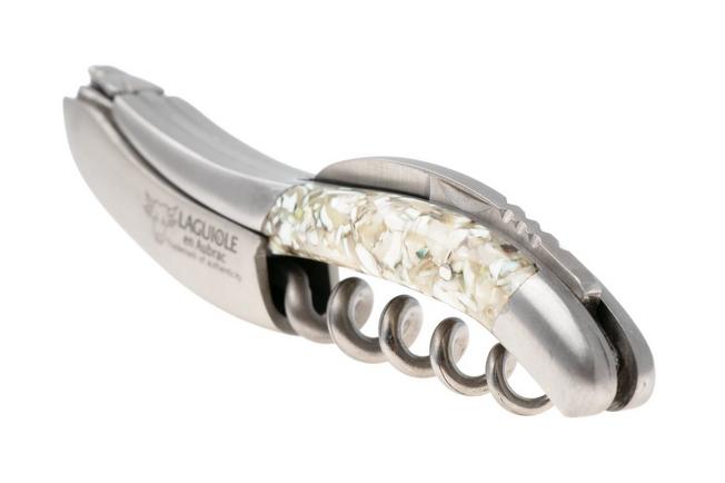Afbeelding voor Laguiole en Aubrac Sommelier SOM12SIILSCQB Brushed Stainless Steel, Green Turbot Shell, sommeliersmes