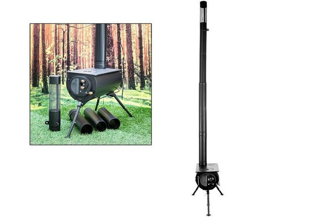 FRONTIER STOVE : Poêle à bois portable avec plan de cuisson