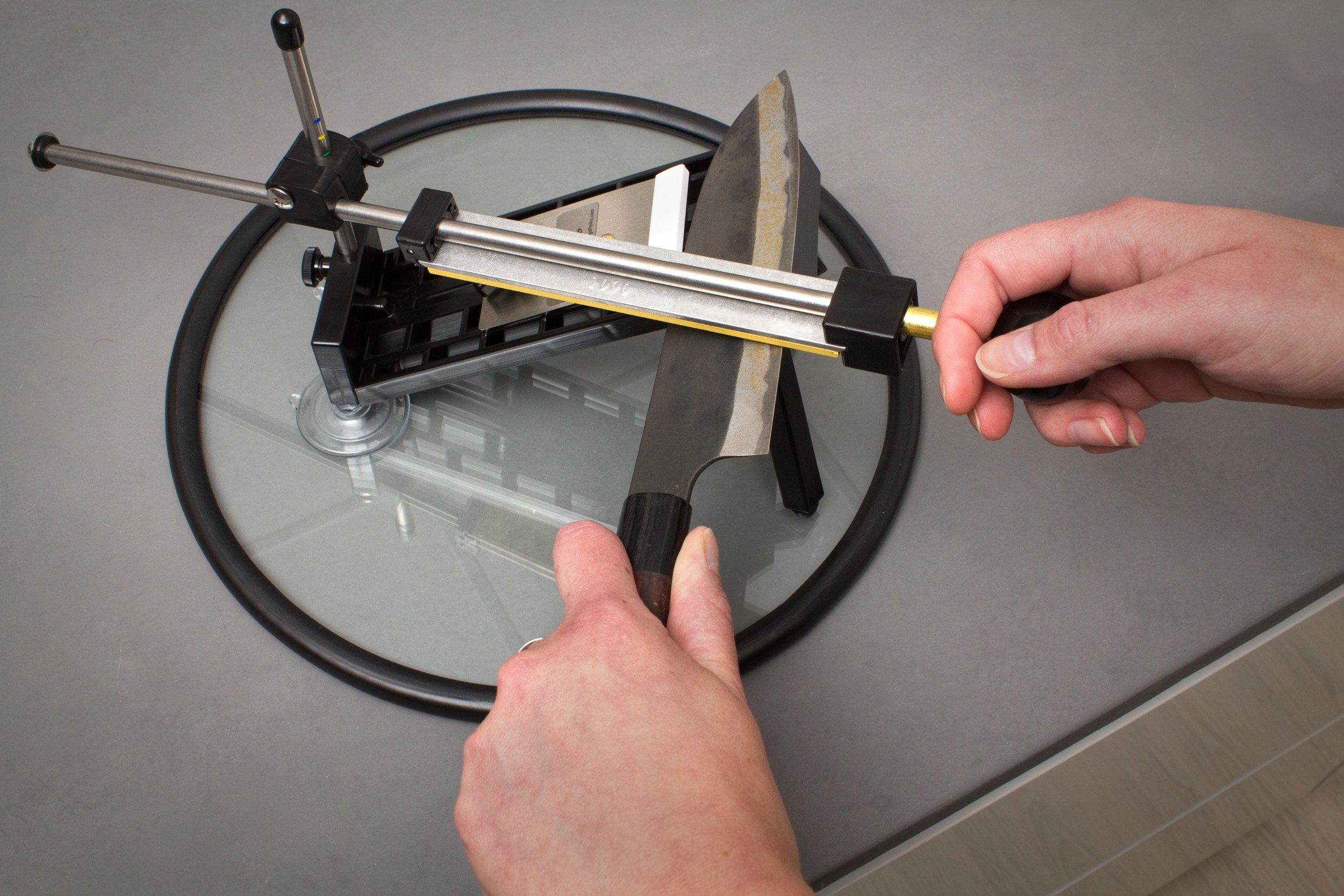 Hoe slijp je op een Edge Pro Apex?