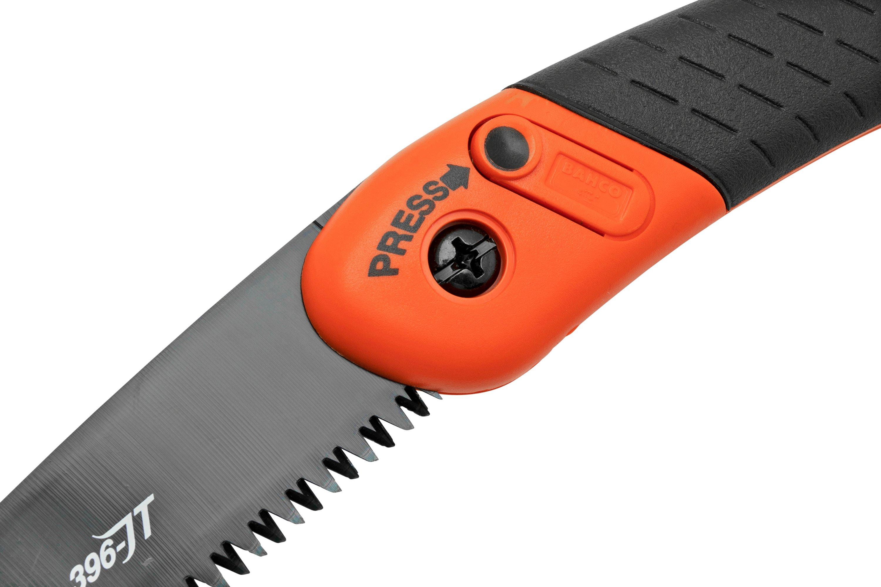 Bahco folding saw 396JT with coarse, hard serrations Advantageously