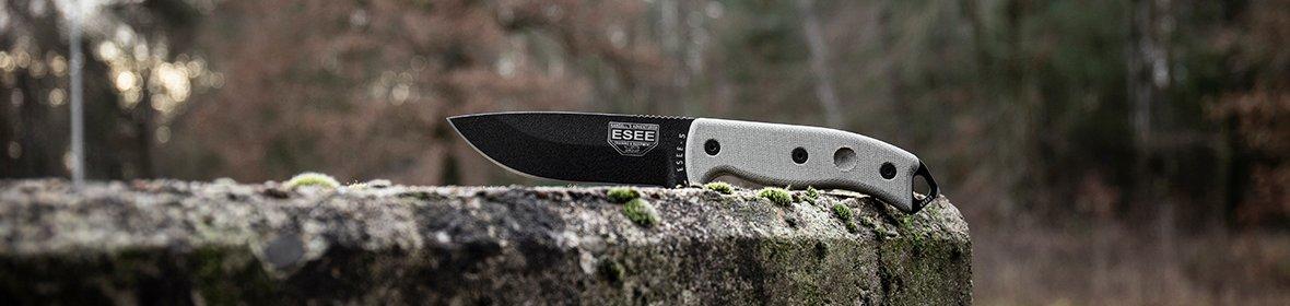 ESEE Model-5 Couteau de Survie Mixte Adulte, Noir 