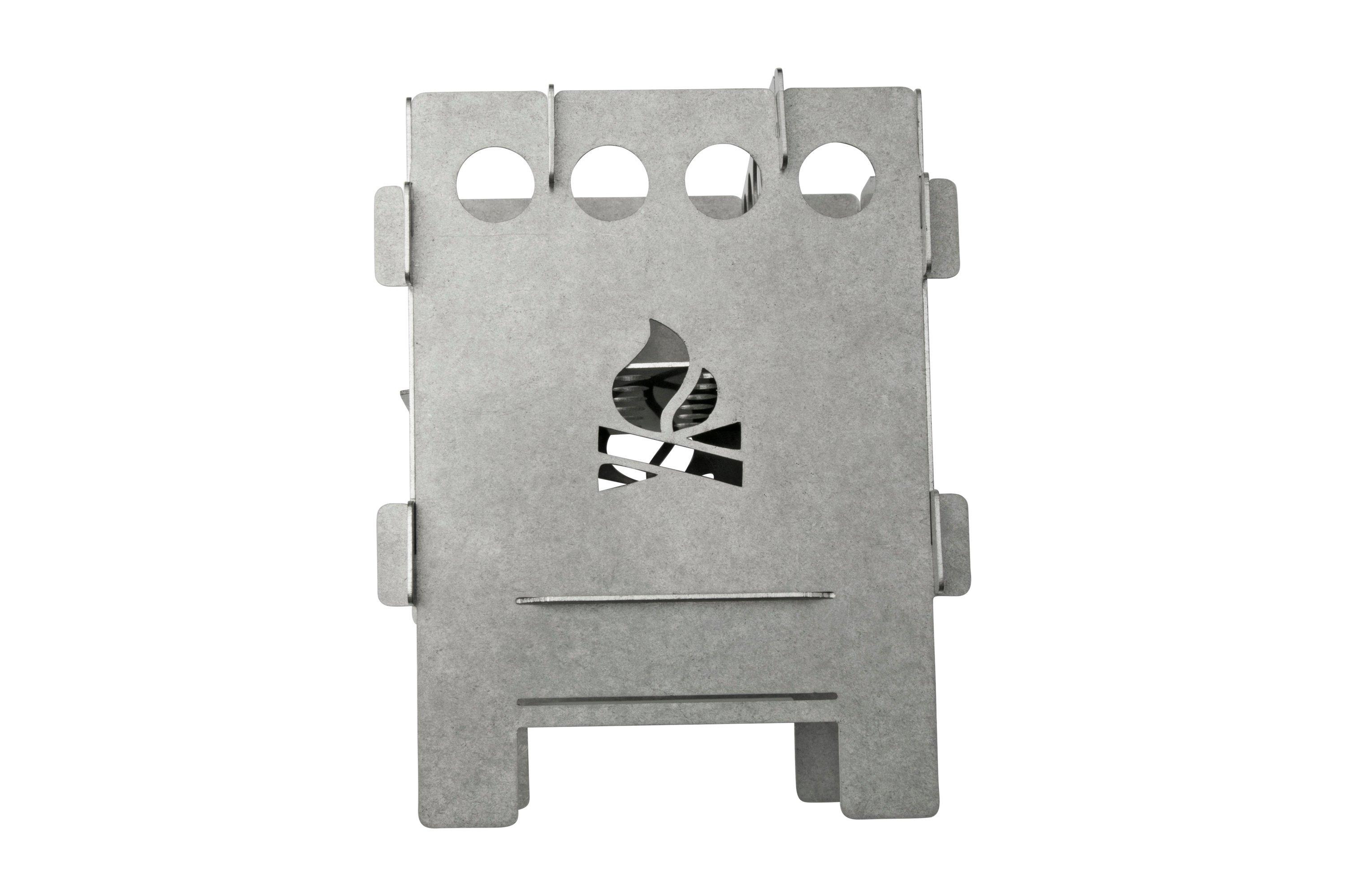 Fornello Pieghevole Bushcraft A Combustibile - Con Antivento, Argento, Per Escursionismo - Foto 10