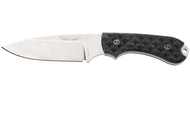 Bild für Bradford Knives Guardian 3, 32S-001-MC MagnaCut Sabre Stonewashed, Textured Black G10, feststehendes Messer