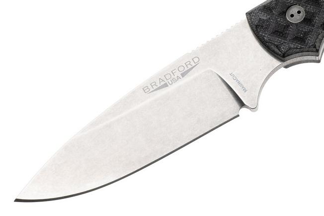 Bild für Bradford Knives Guardian 3, 32S-001-MC MagnaCut Sabre Stonewashed, Textured Black G10, feststehendes Messer