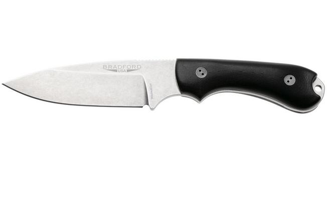Bild für Bradford Knives Guardian 3, 32S-101-MC MagnaCut Sabre Stonewashed, 3D Black Micarta, feststehenes Messer