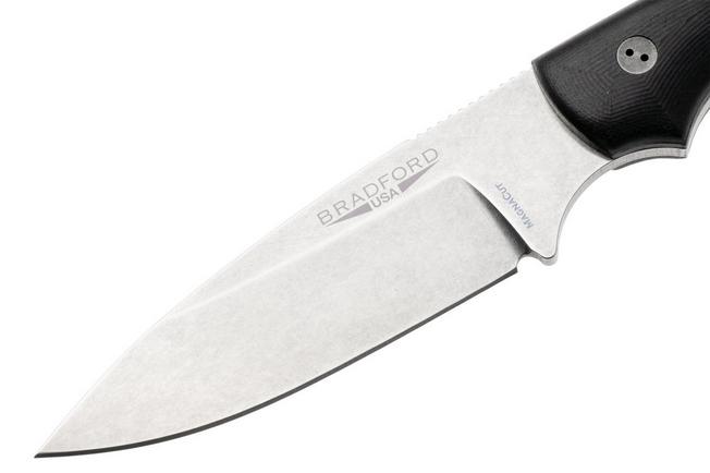 Bild für Bradford Knives Guardian 3, 32S-101-MC MagnaCut Sabre Stonewashed, 3D Black Micarta, feststehenes Messer