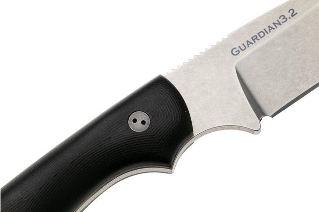 Bild für Bradford Knives Guardian 3, 32S-101-MC MagnaCut Sabre Stonewashed, 3D Black Micarta, feststehenes Messer