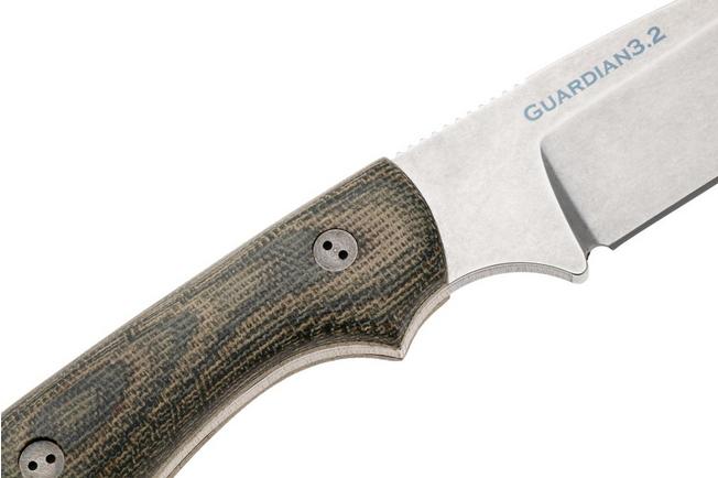 Bild für Bradford Knives Guardian 3, 32S-109-MC MagnaCut Sabre Stonewashed, 3D Camo Micarta, feststehendes Messer