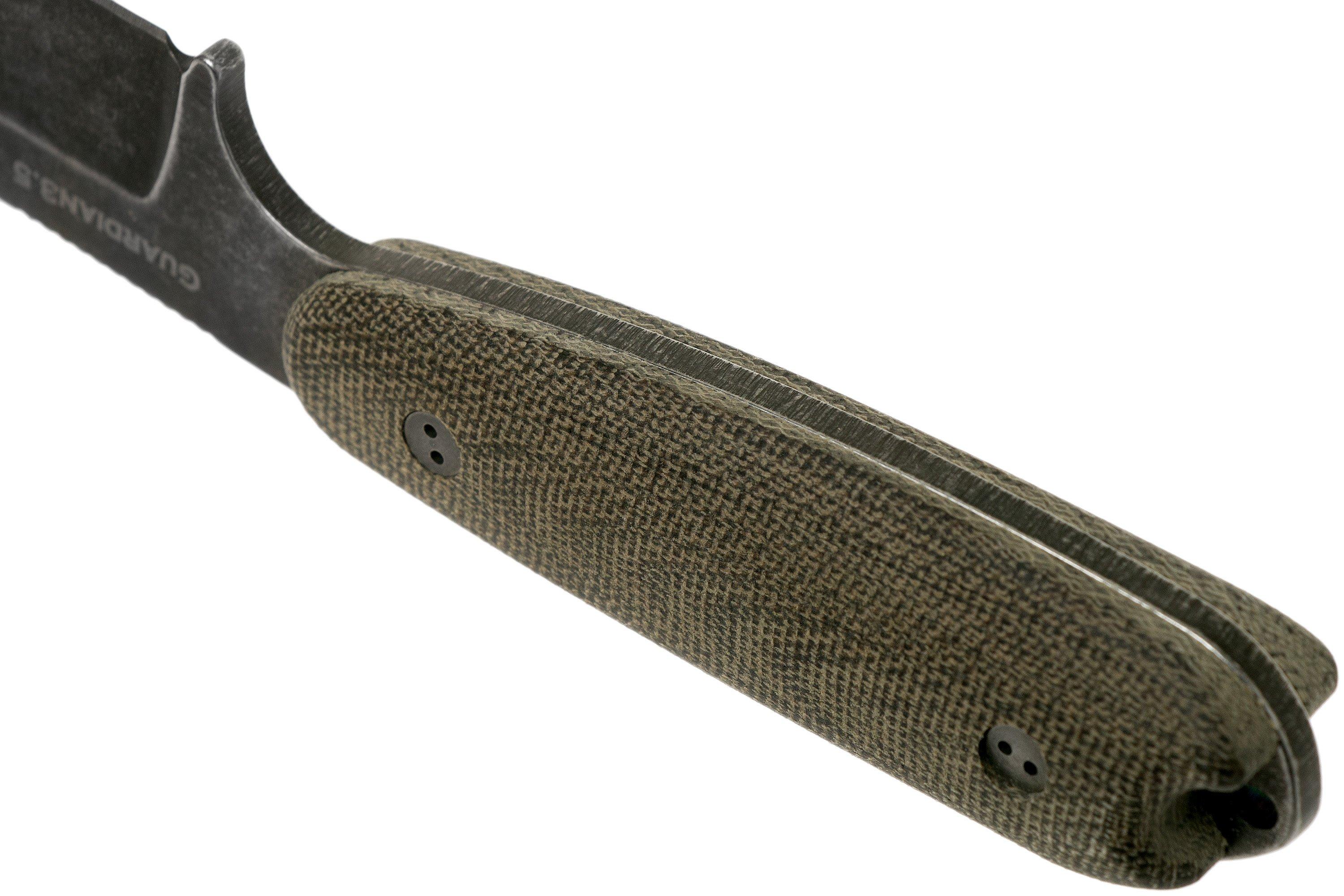 Bradford Knives Guardian3 Fixed Blade Knife 3.5 M390 Stonewashed