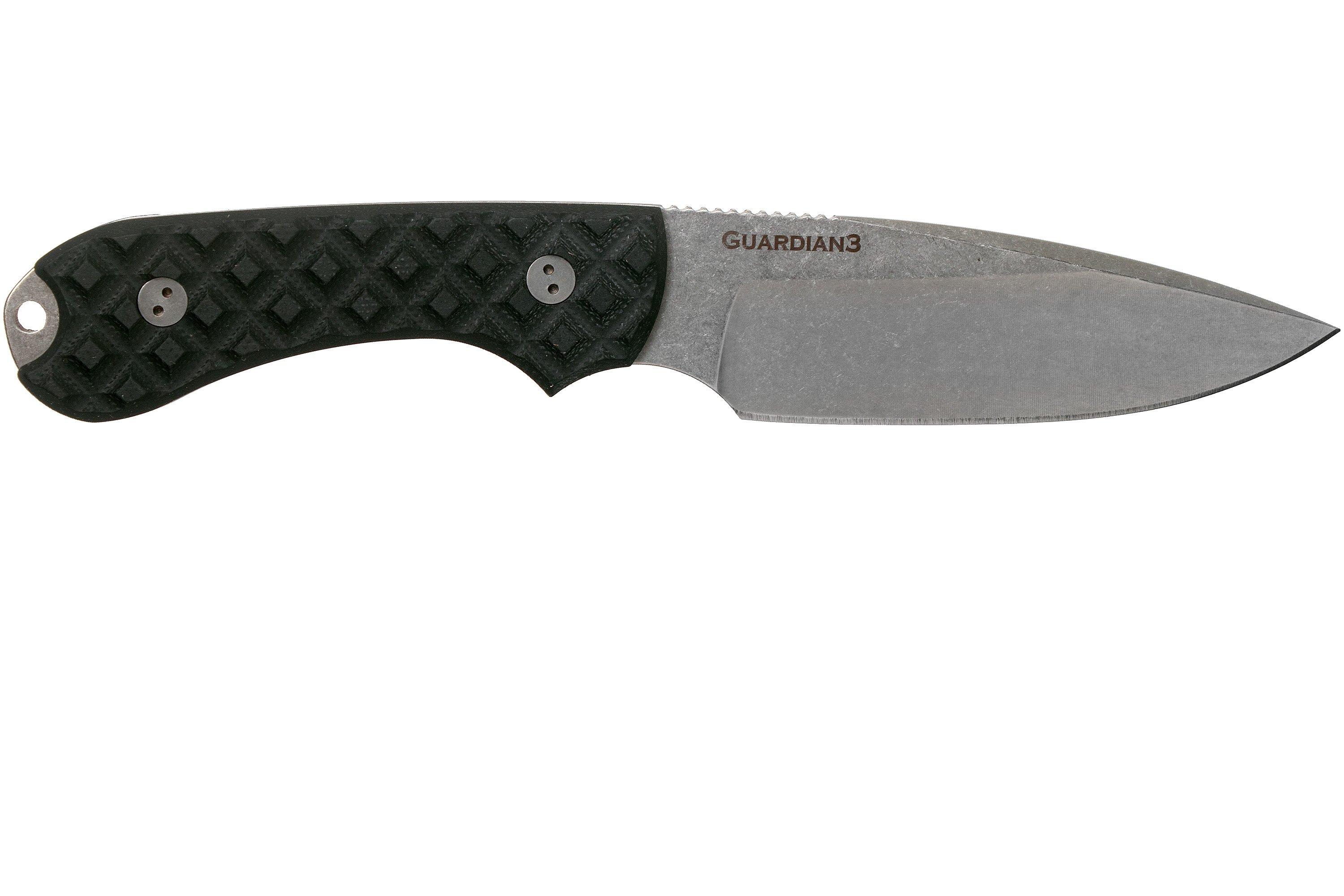 Bradford Guardian 3, Black G10 Guardian 3 M390, False Edge, Sabre