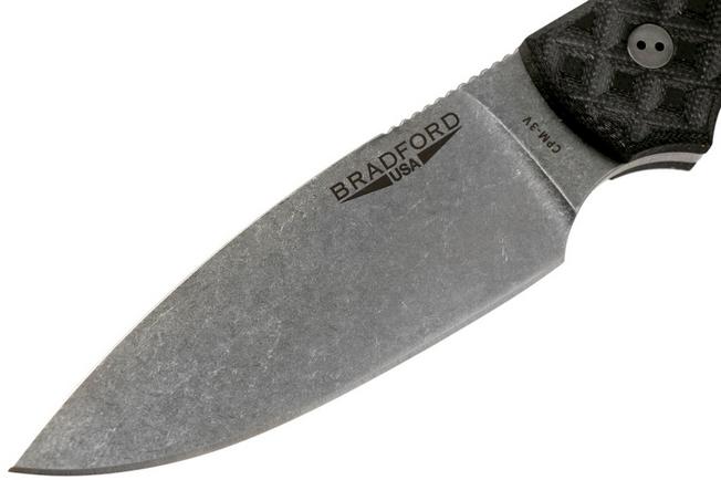 Image for Bradford Guardian 3, Black G10 Guardian 3 CPM 3V, Full Height Stonewashed 3FH-001-3V