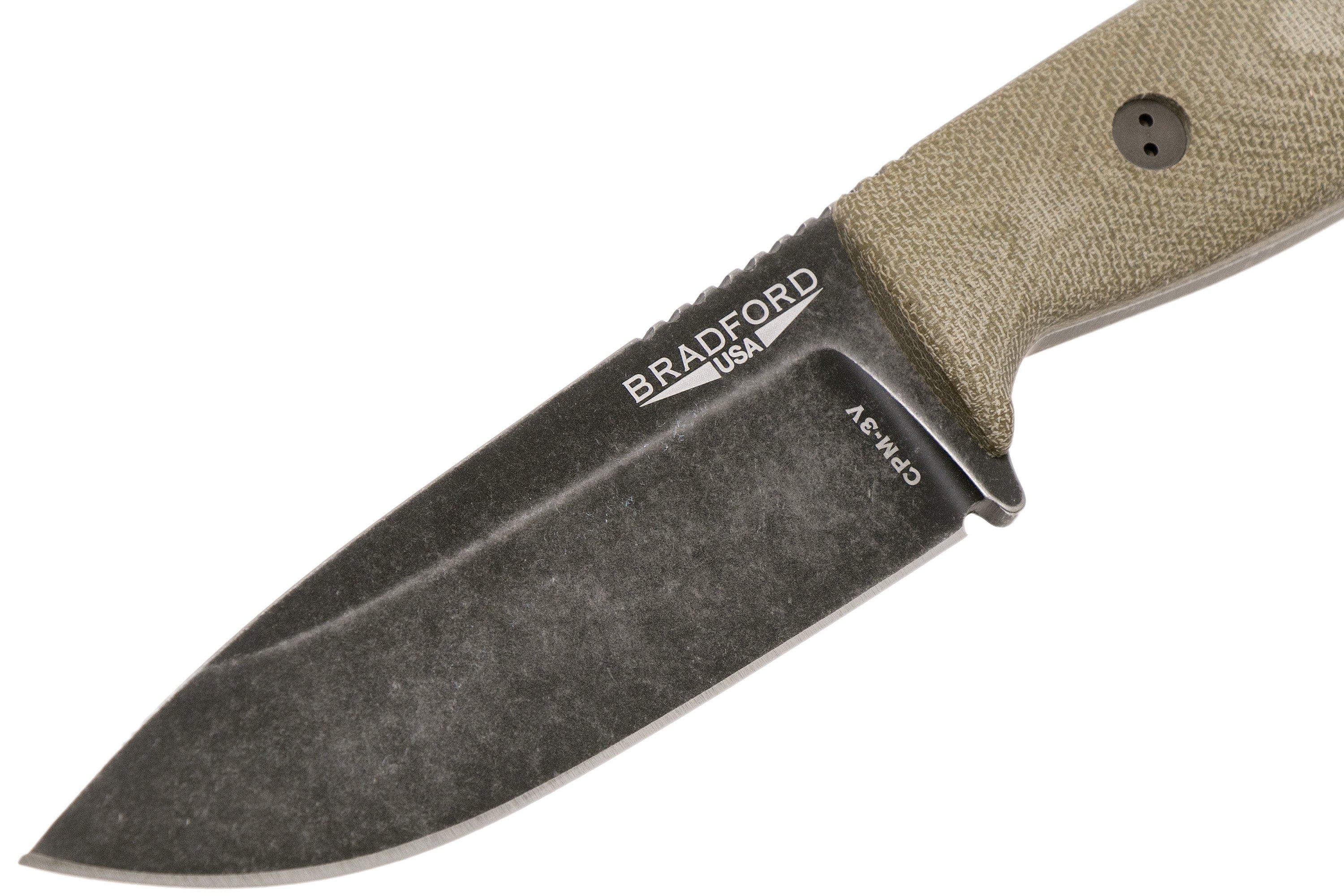 Bradford Guardian 4.5, 3D OD Green Micarta Guardian 4.5 CPM 3V 