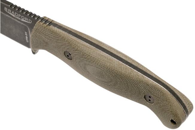 Bradford Guardian 4.5, 3D OD Green Micarta Guardian 4.5 CPM 3V 