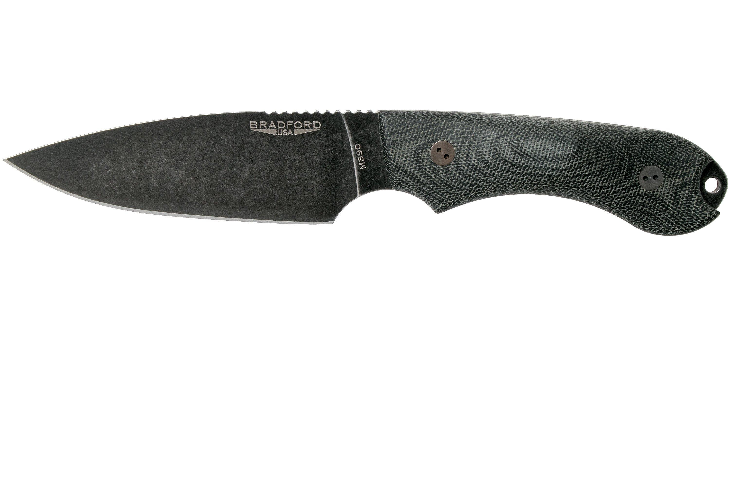 Bradford Guardian 4, 3D Black Micarta Guardian 4 M390, Full Flat