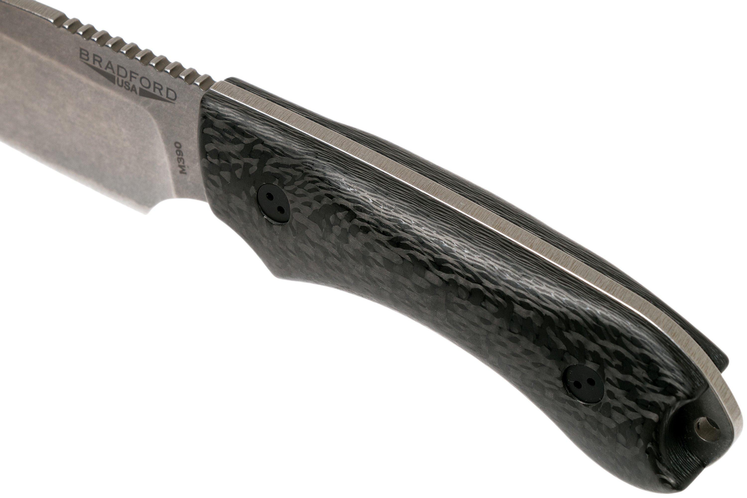 Bradford Knives 3D Carbon Fibre, Guardian4, Sabre, Stonewash Finish