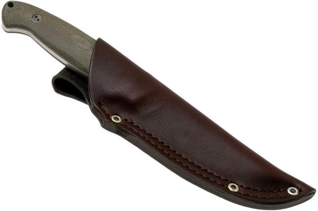 Image for Bradford Guardian 5.5FH, 3D OD Green Micarta Guardian 5.5 CPM 3V, Full Height Flat Grind Stonewashed 5.5FH-102-3V