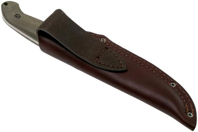 Image for Bradford Guardian 5.5FH, 3D OD Green Micarta Guardian 5.5 CPM 3V, Full Height Flat Grind Stonewashed 5.5FH-102-3V