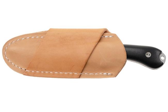 Afbeelding voor Bradford Knives Guardian 3.2 MagnaCut False Edge, Stonewashed Finish, Black Micarta, vaststaand mes