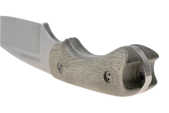 Afbeelding voor Bradford Knives Guardian 3.2 MagnaCut False Edge, Stonewashed Finish, OD Green Micarta, vaststaand mes