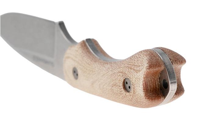 Afbeelding voor Bradford Knives Guardian 3.2 MagnaCut False Edge, Stonewashed Finish, Natural Micarta, vaststaand mes