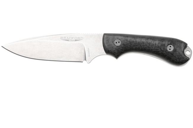 Afbeelding voor Bradford Knives Guardian 3.2 MagnaCut False Edge, Stonewashed Finish, Carbon Fiber, vaststaand mes