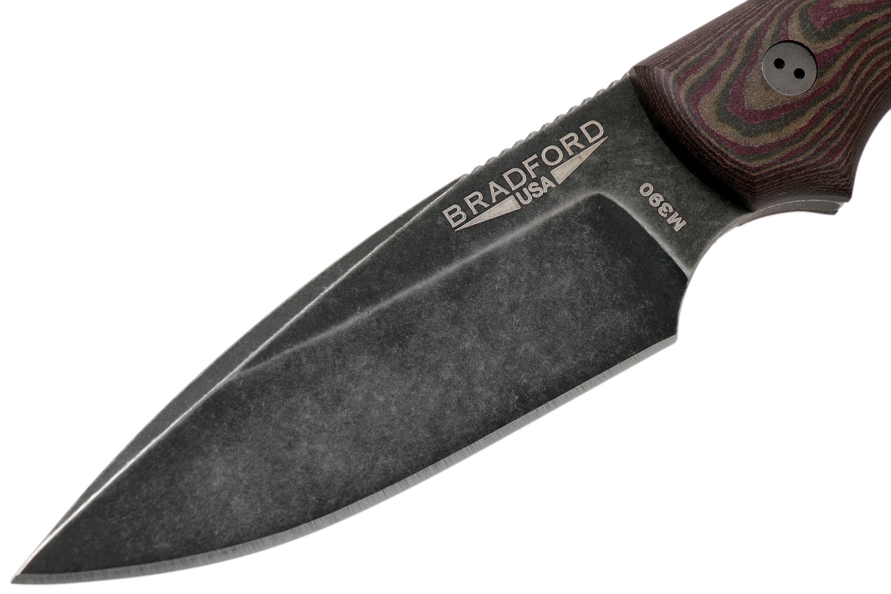 Bradford Guardian 3, 3D BrownRed Richlite, M390 False Edge Nimbus
