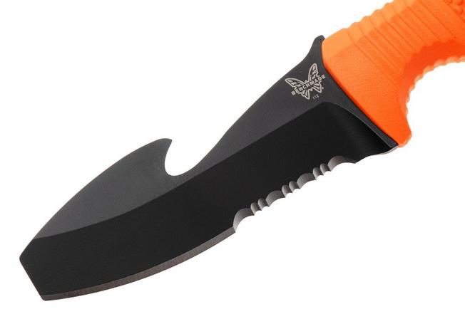Afbeelding voor Benchmade H2O US Navy Special Edition 112SBK-SOML Black Cerakote N680, Orange Santoprene, duikmes