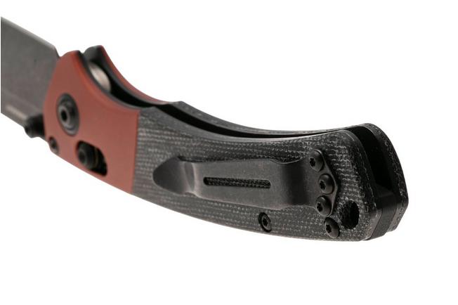 Afbeelding voor Benchmade Mini Crooked River 15085BK-04 Blackwashed Magnacut, Burnt Copper Aluminum Black Micarta, zakmes