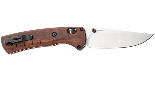 Afbeelding voor Benchmade SlipRidge 15090, Stonewashed CPM MagnaCut, Stabilized Wood zakmes
