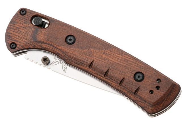 Afbeelding voor Benchmade SlipRidge 15090, Stonewashed CPM MagnaCut, Stabilized Wood zakmes