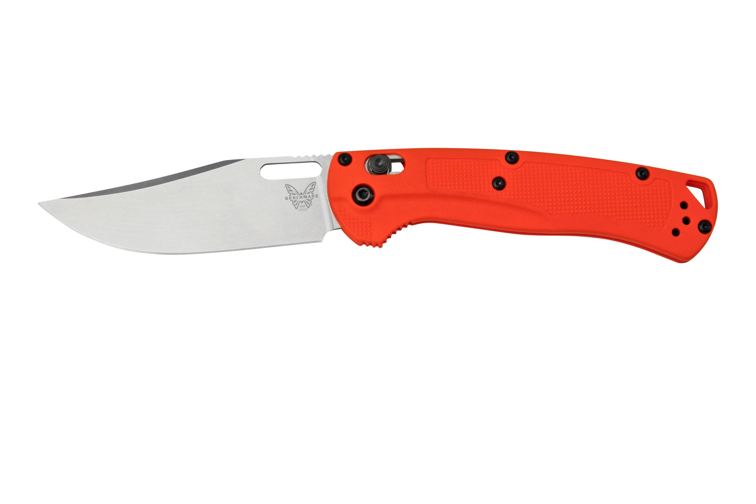 Benchmade Knives: 15535 Taggedout - AXIS Lock - Orange Grivory