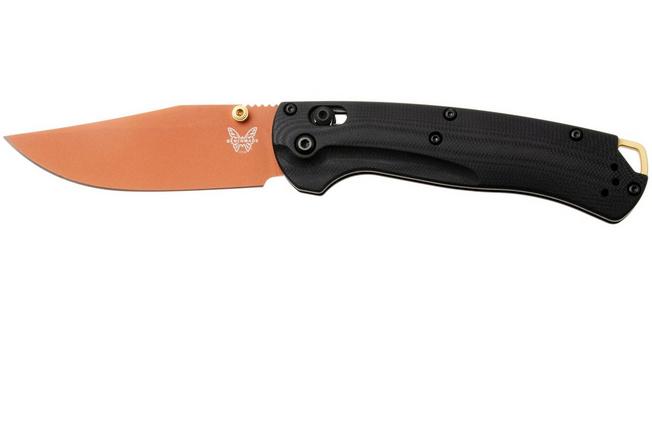 Afbeelding voor Benchmade Taggedout 15536CR-2501, Copper Suede Cerakote CPM-S45VN, Black G10, Limited Editon jachtzakmes 