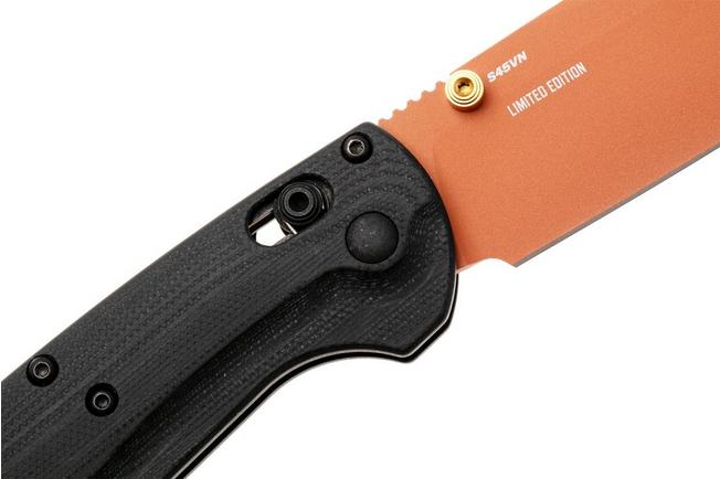 Afbeelding voor Benchmade Taggedout 15536CR-2501, Copper Suede Cerakote CPM-S45VN, Black G10, Limited Editon jachtzakmes 
