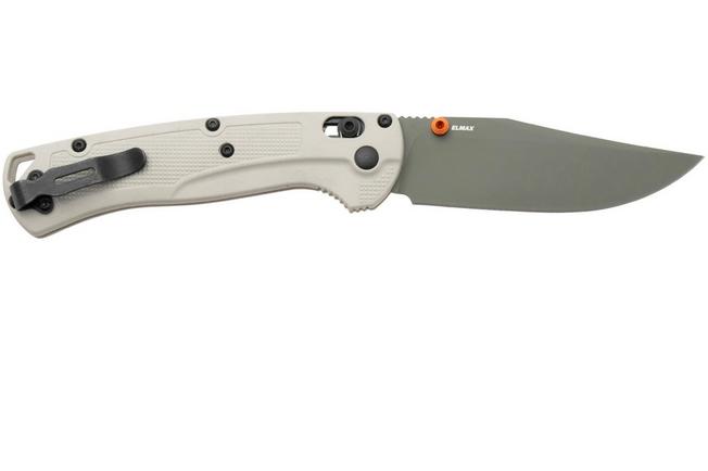 Afbeelding voor Benchmade Taggedout 15536GN-01 Green Cerakote Elmax, Tan Grivory, jachtzakmes