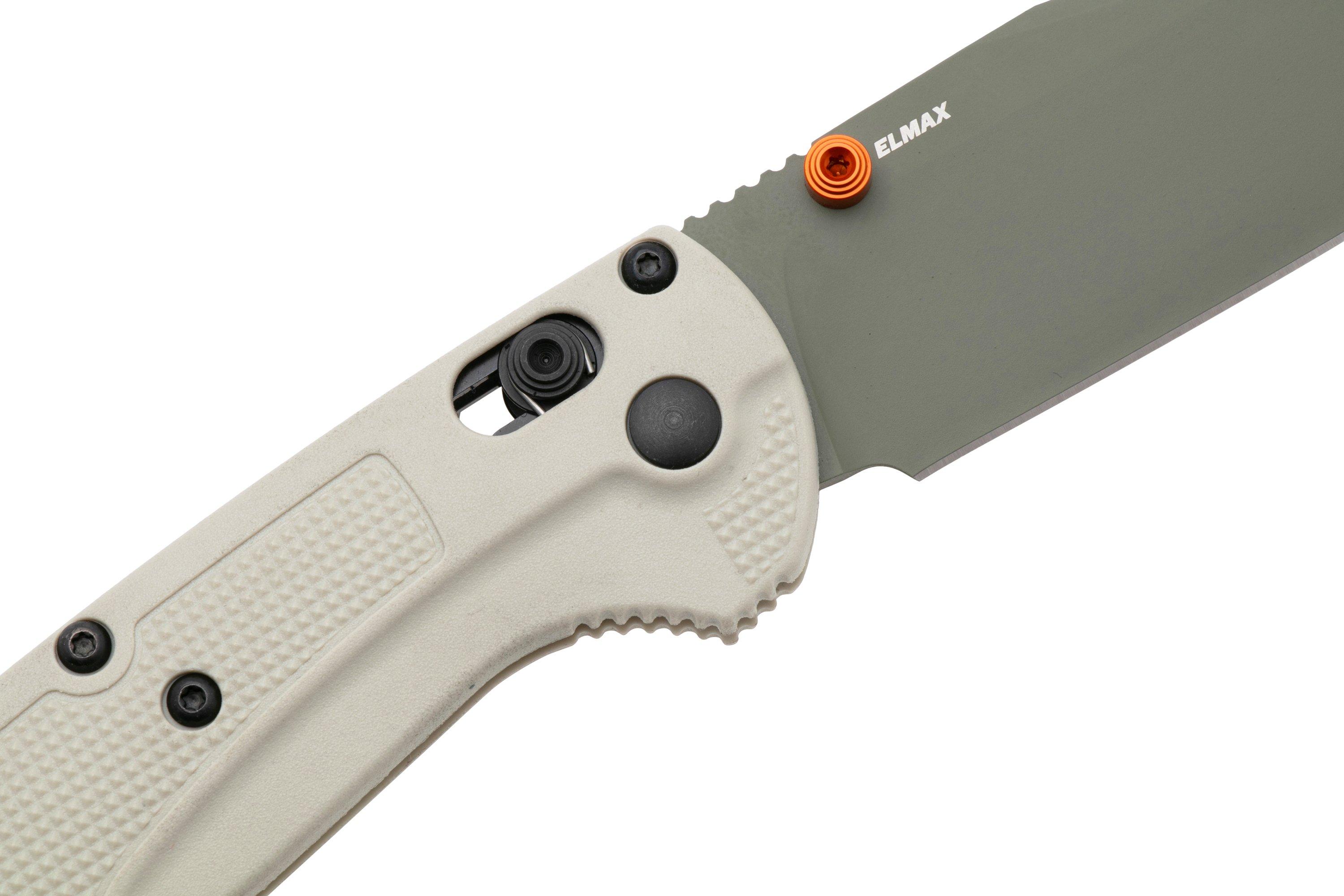 Benchmade Taggedout 15536GN-01 Green Cerakote Elmax, Tan Grivory ...