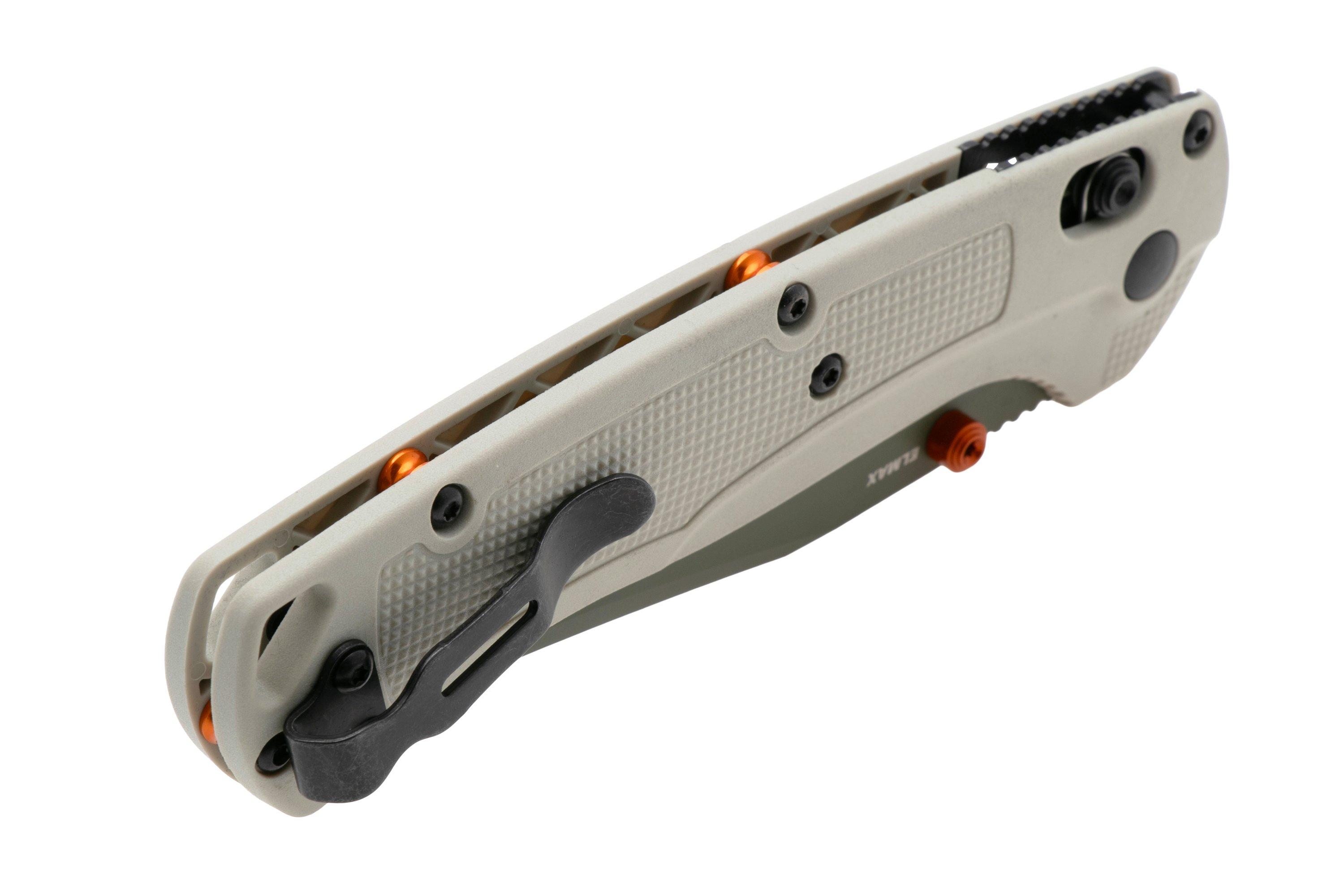 Benchmade Taggedout 15536GN-01 Green Cerakote Elmax, Tan Grivory ...