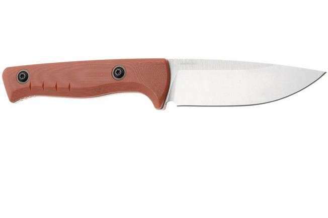 Afbeelding voor Benchmade SlipRidge Fixed 15650-01-KIT, Stonewashed CPM MagnaCut, Rust Orange G10, jachtmes met ontweihaak