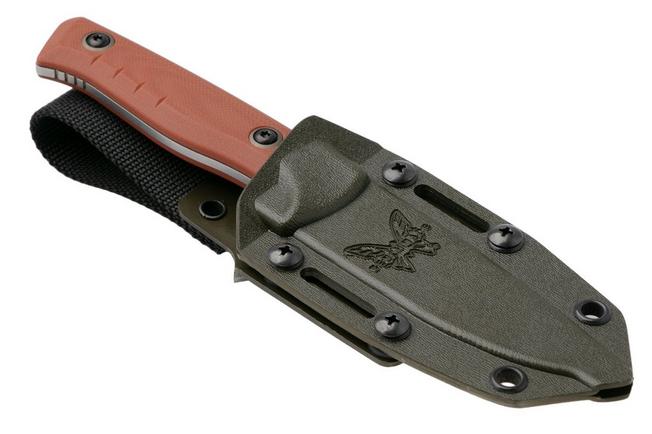 Afbeelding voor Benchmade SlipRidge Fixed 15650-01, Stonewashed CPM MagnaCut, Rust Orange G10 jachtmes